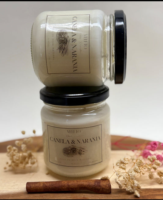 Vela Aromática Canela y Naranja