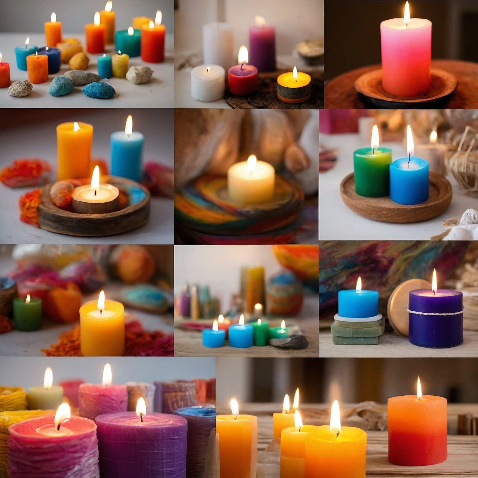 Velas únicas con diseños artísticos